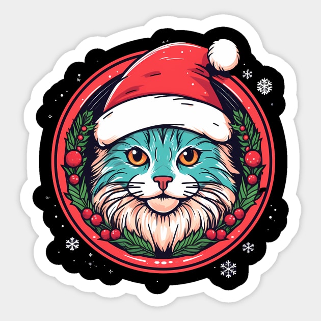Manx Cat  Xmas, Love Cats Sticker by logiamerch